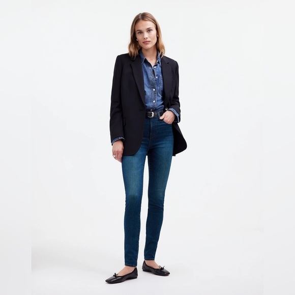 Madewell Curvy Skinny Hi Rise Dark Wash Denim Jeans Size 24 - Picture 1 of 6